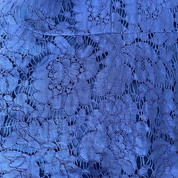 J Crew Long-Sleeve Dress in Floral Lace Style E5036 Blue - Picture 4 of 5